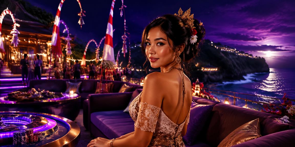 Suasana casino tepi pantai yang mewah dan hidup