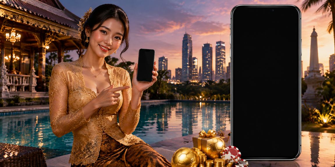 Model perempuan menikmati taruhan olahraga dengan santai dan percaya diri